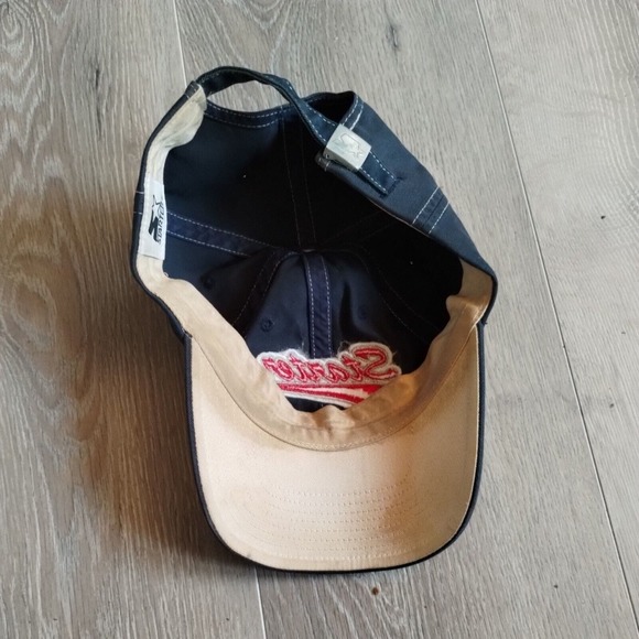 Starter Hat Baseball Dad Cap Cotton Adjustable Strap OSFA Red Blue Script Retro - Picture 9 of 13